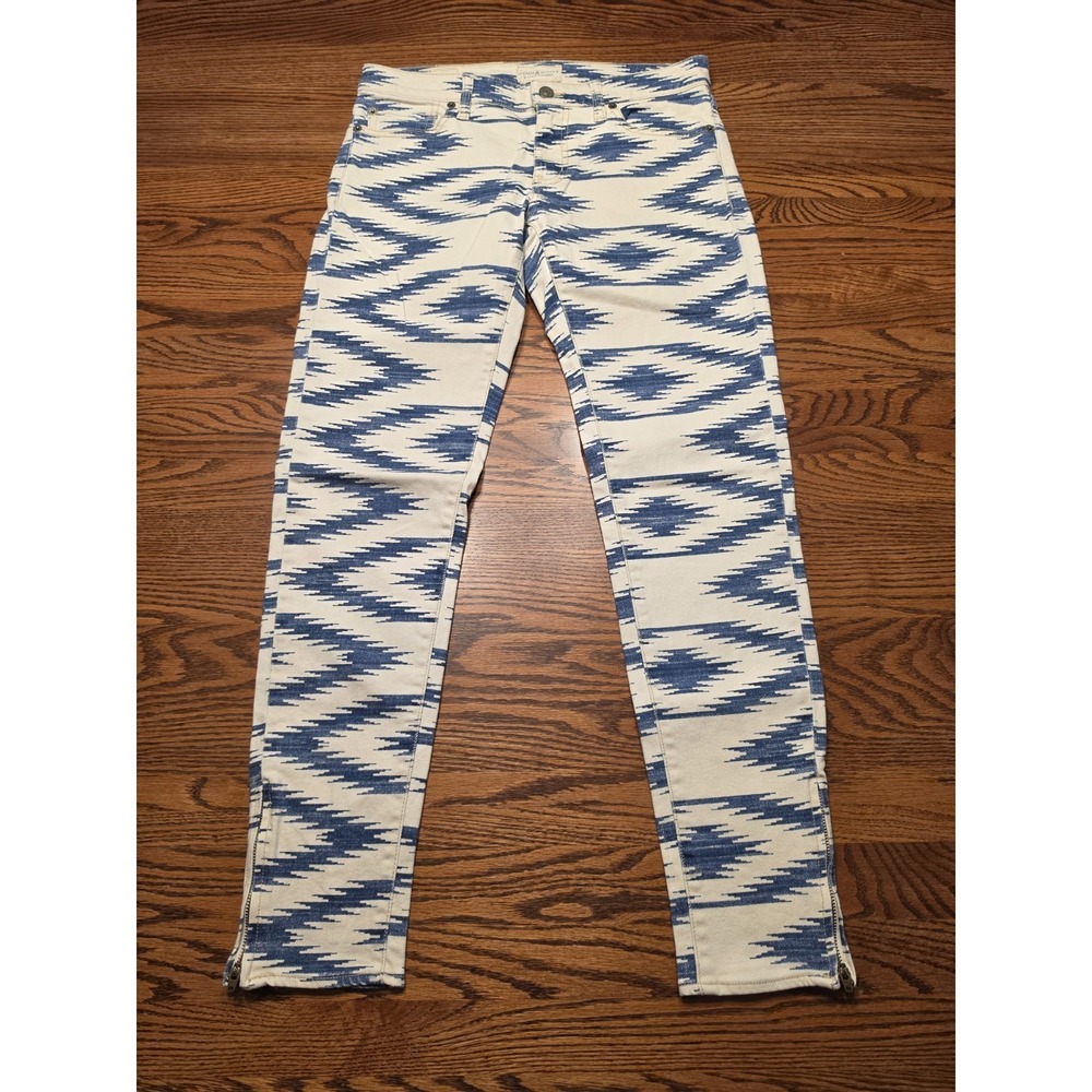 Ralph Lauren Denim & Supply Aztec Skinny Jeans‎ Womens Sz 28 Ankle Zip